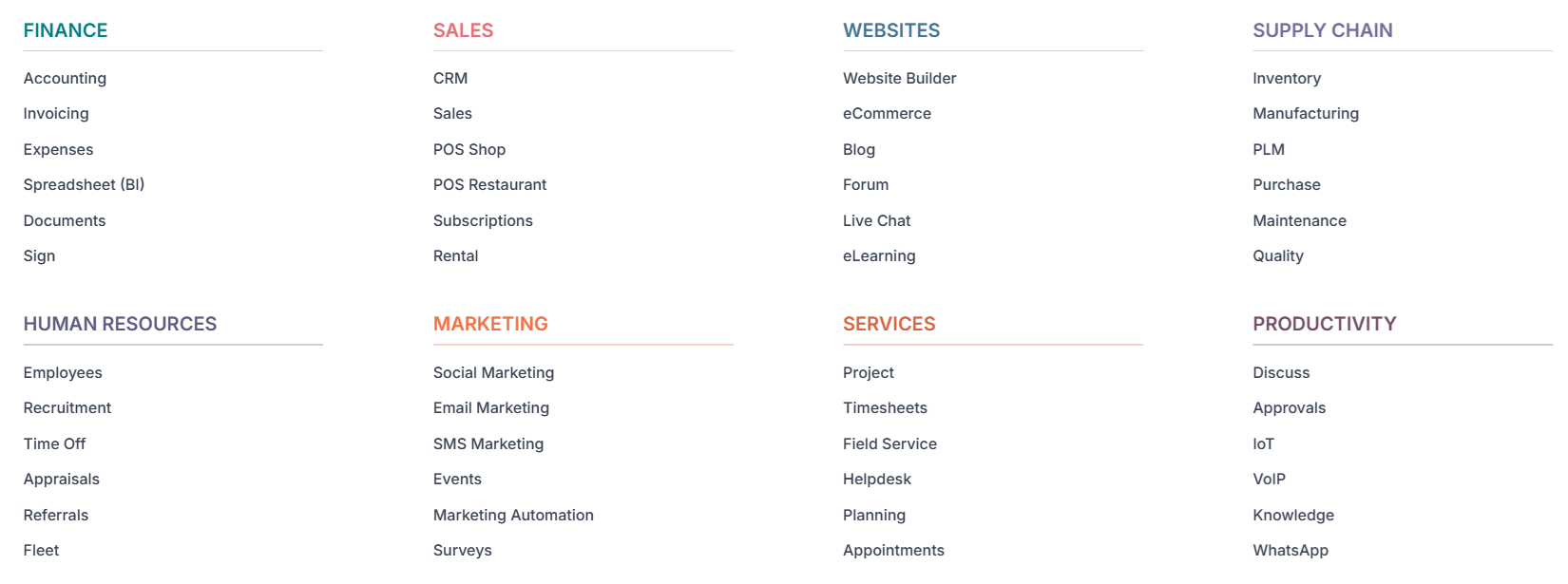 Odoo Applications